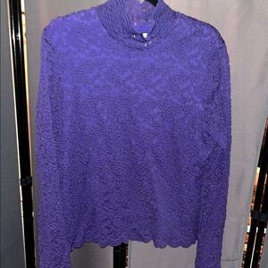 Coldwater Creek Navy Lace Blouse